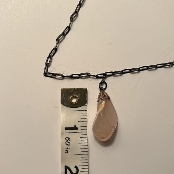 Vintage Silver Tone Chain necklace with Crystal energy stone Pendant - Picture 4 of 4